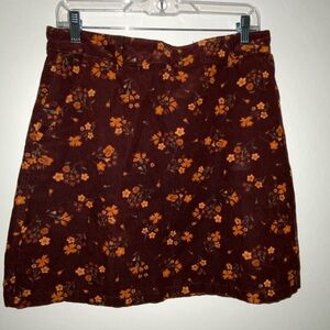 Princess Highway Floral Corduroy Mini Skirt
